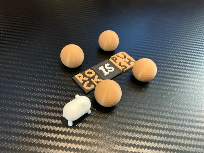 Rock Is Push Text