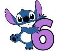 Stitch 6 Birthday Topper