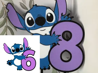 Stitch 5,6, 8 Birthday Cake Topper - Lilo & Stitch