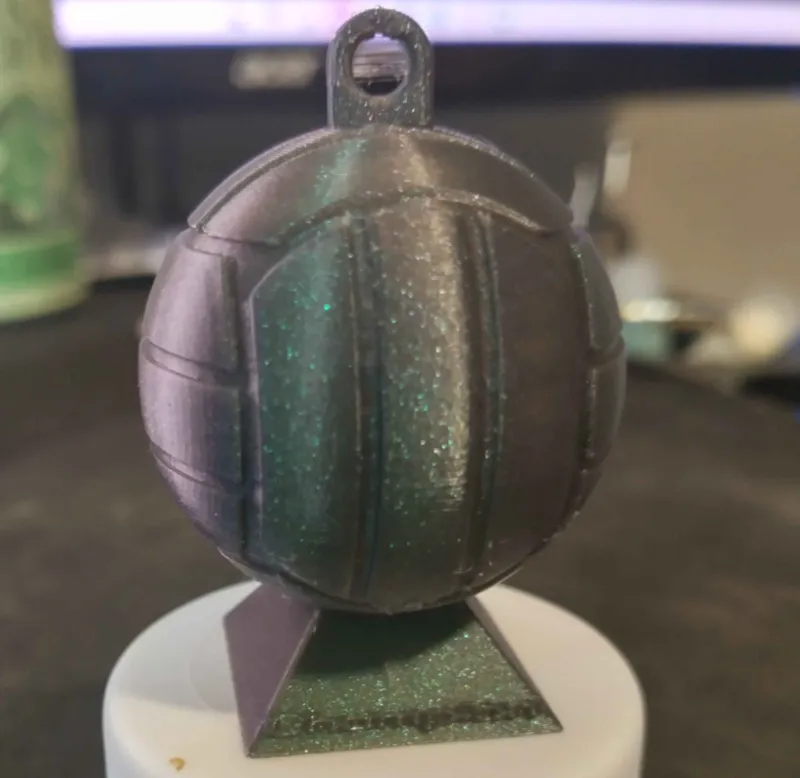 Customizable Volleyball keychain or Trophy