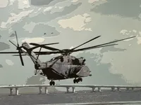 MH-53E taking off