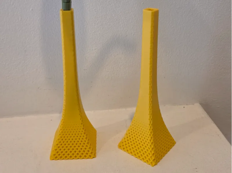 Modern Diamond Lattice Vase Duo