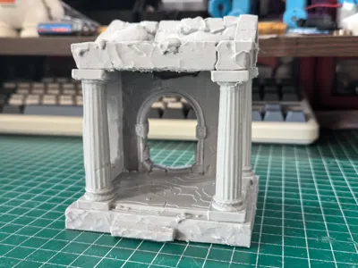 Ancient Greek Temple Ruins Aquarium Decor