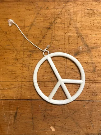 Peace Sign Ornament