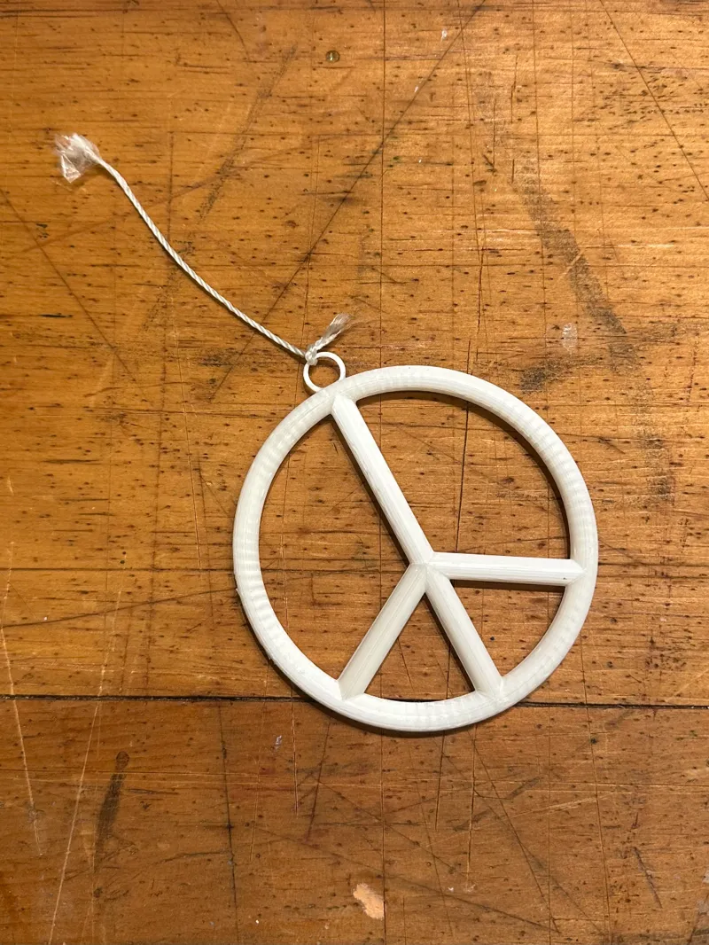Peace Sign Ornament