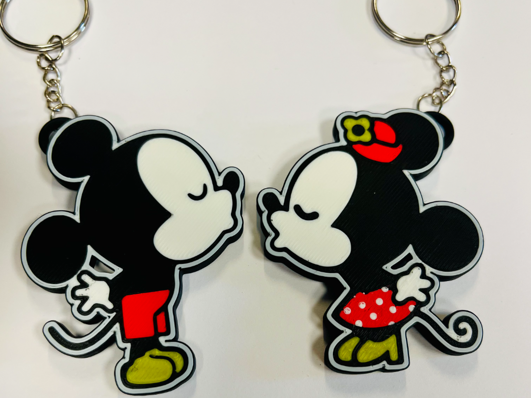 Mickey Mouse & Minnie Mouse keychain