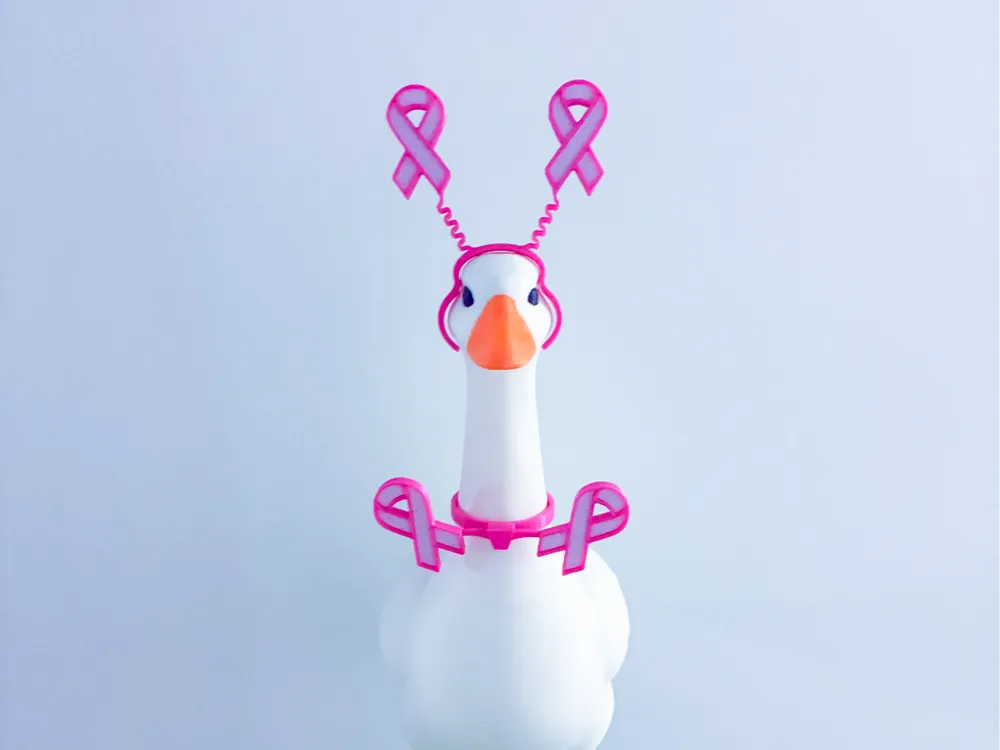 Modelo para impresión 3D: Cancer Awareness Head and Neck Desk Goose Gear. Referencia del modelo original.