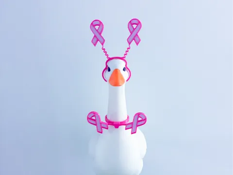 Modelo para impresión 3D: Cancer Awareness Head and Neck Desk Goose Gear — referencia de MakerWorld