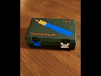 Screwdriver with organized container