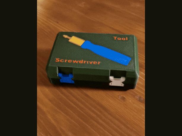 Screwdriver with organized container