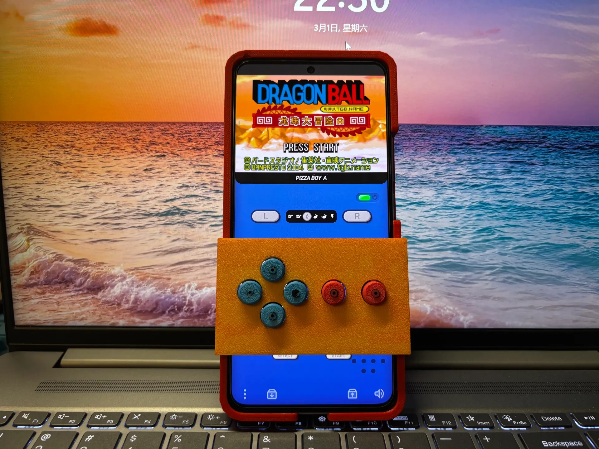 Miniatura 1 do modelo 3D 独家定制 3D 打印神器登场  k60手机壳gba模拟器实体按键背壳模块发布啦  可玩游戏 