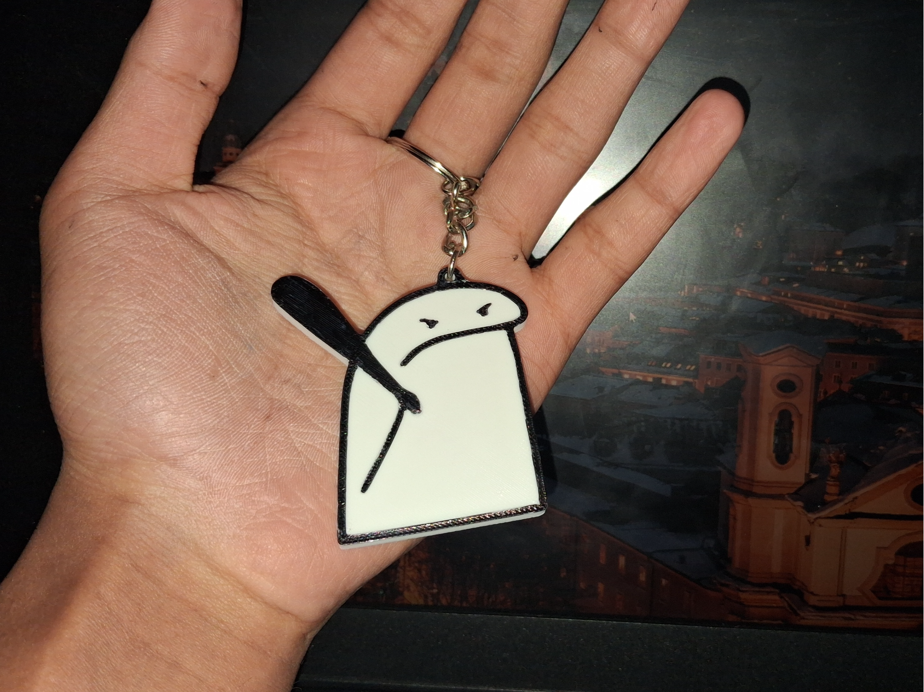 Flork Meme(NO AMS) Keychain