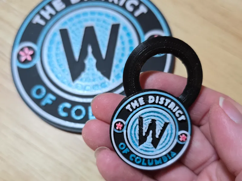 Washington Nationals DC City Coaster & Keychain