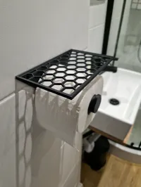 Porte-papier toilette avec étagère hexagonale — photo 2