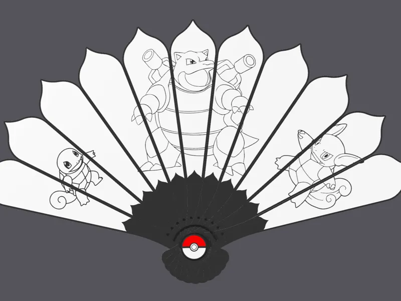 Eventail Carapuce Pokemon