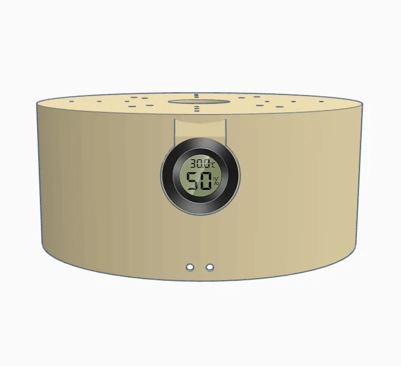 Bambu Spool Dryer Cover w/ Hygrometer/Thermometer Port