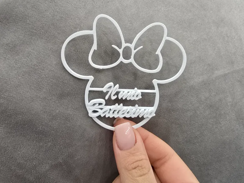 Segnaposto di Minnie per battesimo femminile