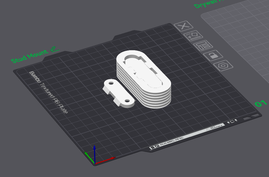 Miniatura 1 do modelo 3D Modern Folding Wall Hook - Print in Place