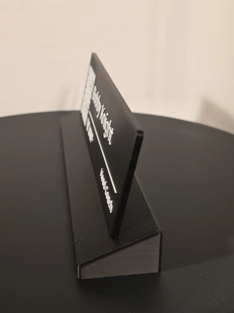 Customizable QR Code Name Plate (Stand or Wall) - Free 3D Print Model ...