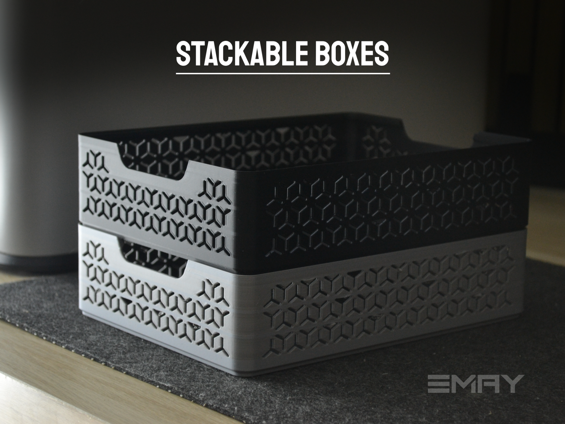 Stackable Modern Y-Pattern Storage Box