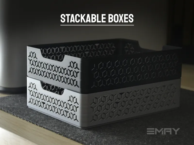 Stackable Modern Y-Pattern Storage Box