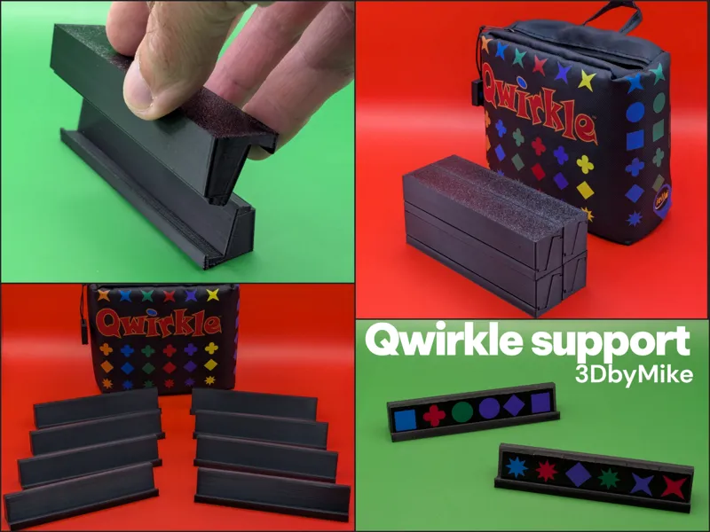 Support de pions pour jeu Qwirkle (version voyage)