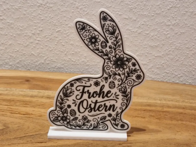 Mandala-Osterhase – „Frohe Ostern“ Aufsteller