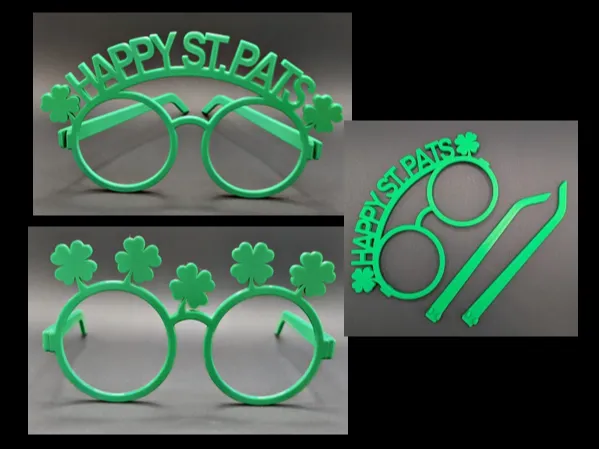 St. Patrick's Day Glasses (Snap Together)