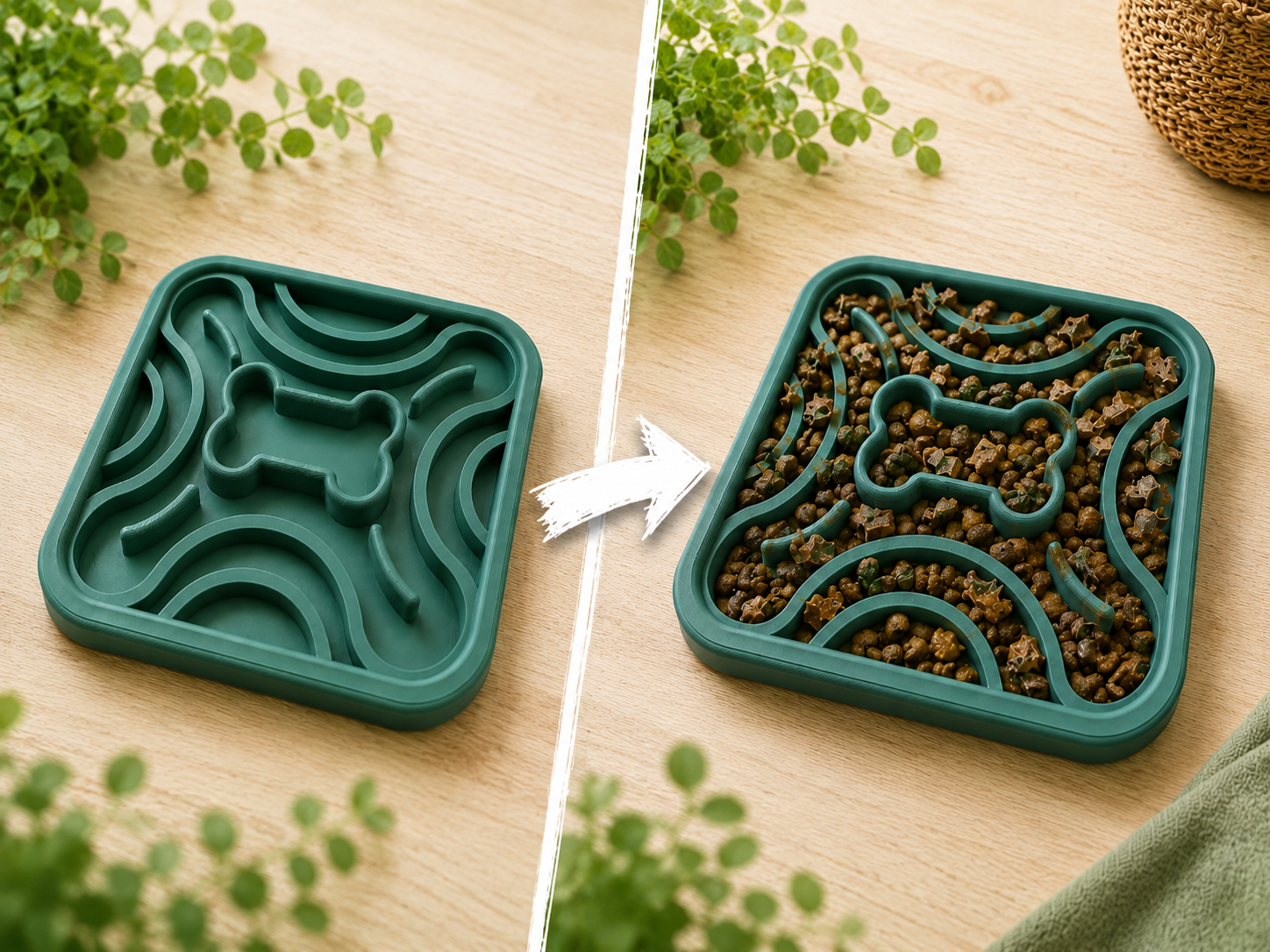 2-in-1 Pet Slow Feeder & Lick Mat
