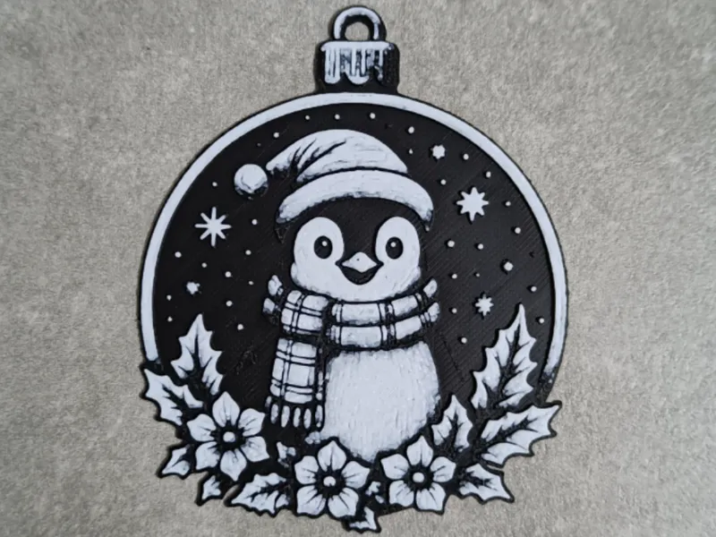 Penguin Christmas ornament