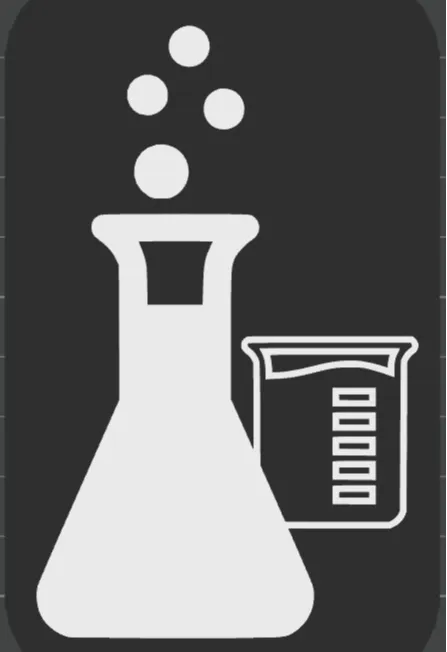 2D 3D logo laboratory science