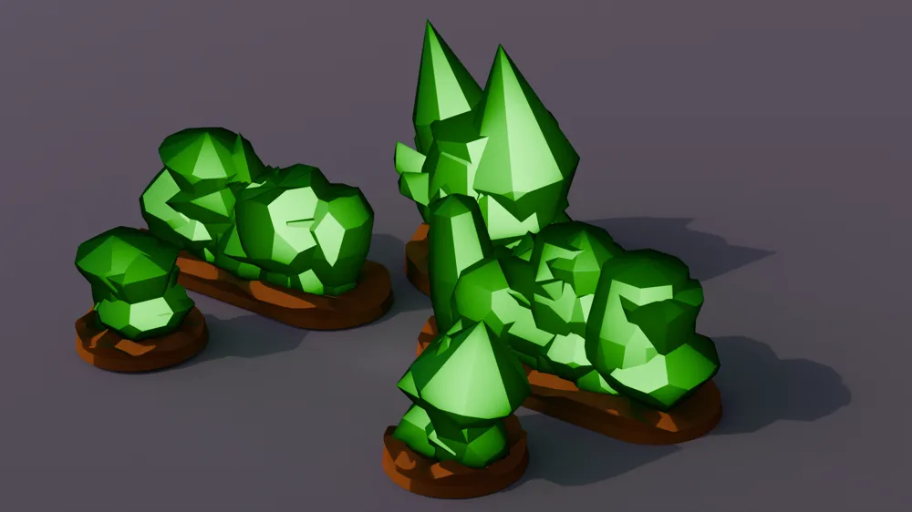 Green Crystal Terrain Set - Free 3D Print Model - MakerWorld