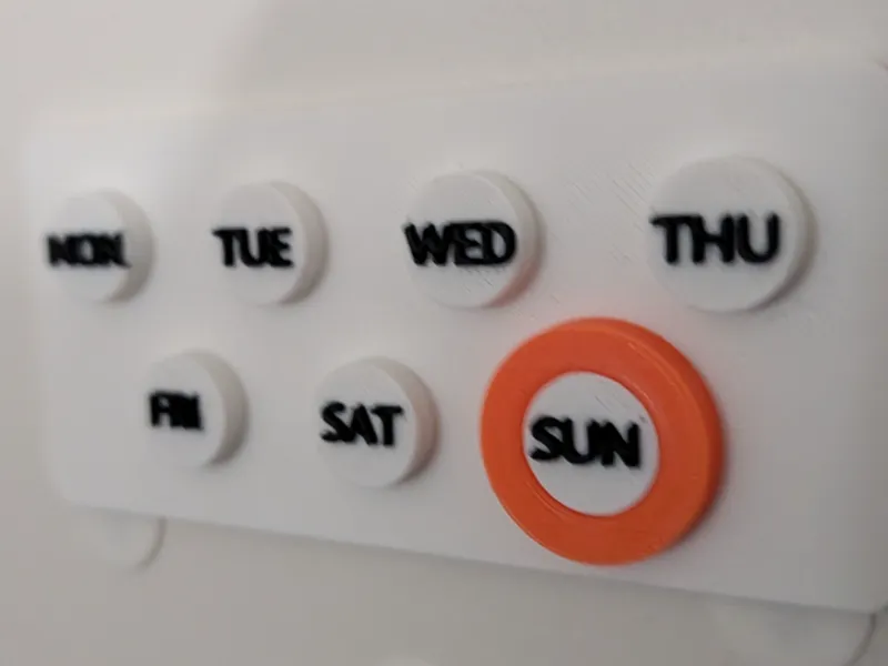 Day of the Week Marker Board