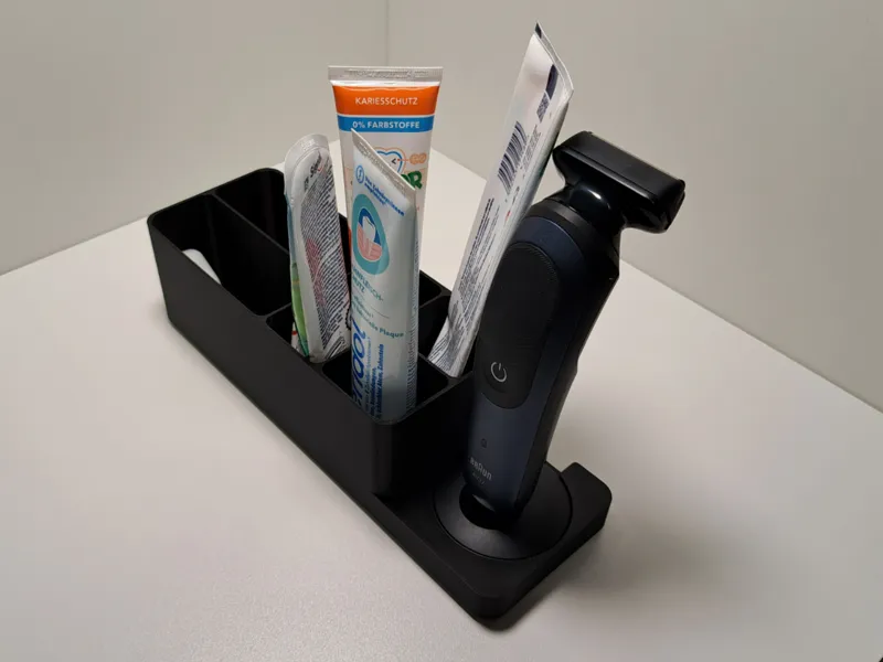 Zahnpasta Organizer mit Platz für Braun AIO7