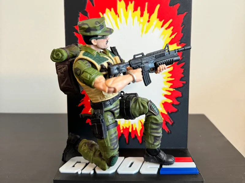 Classified GI Joe figure stand