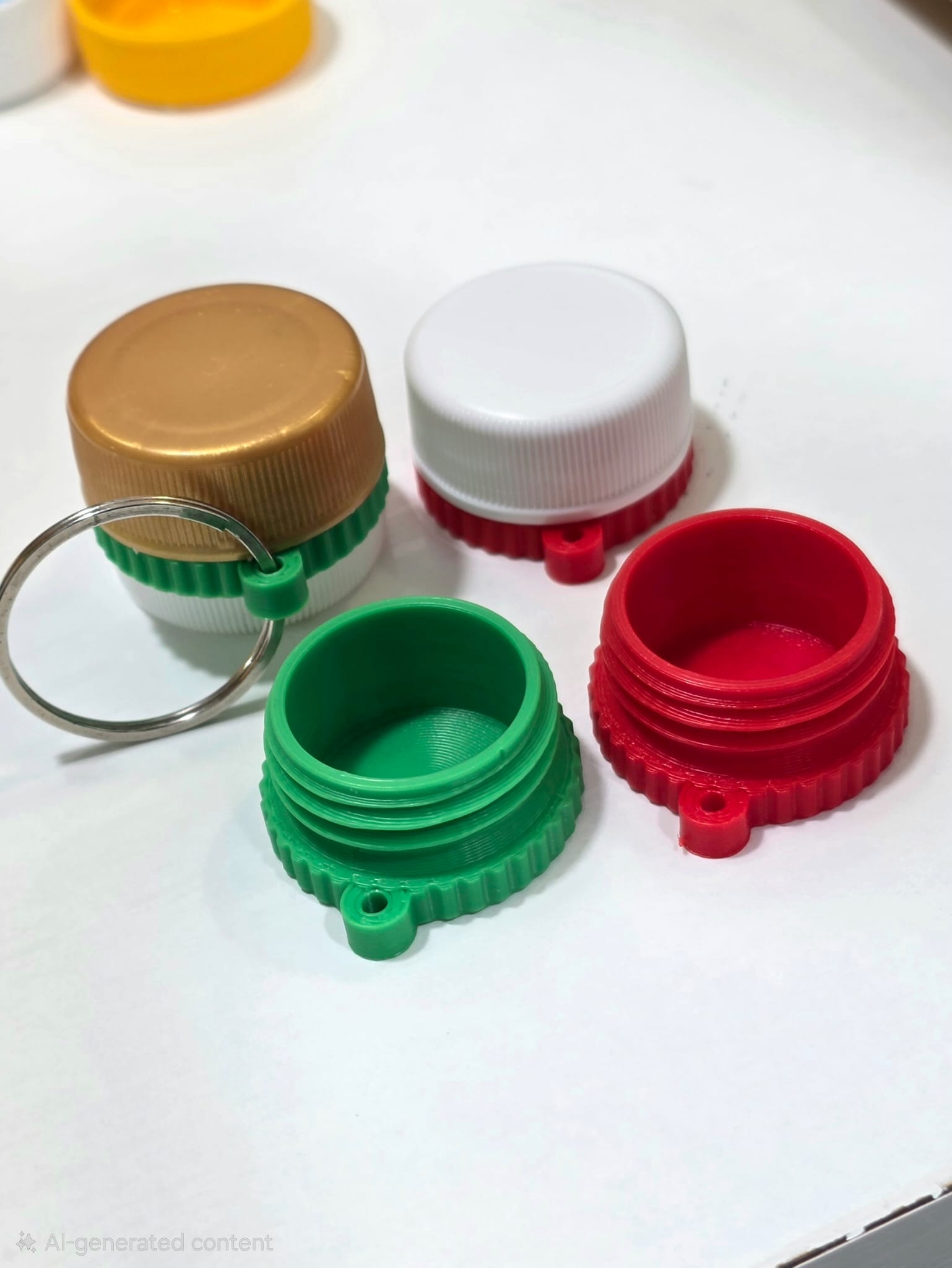 Miniatura 2 do modelo 3D (Key Ring) Mini Bottle Cap Container