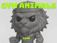 Figurine Gym Lion — animal musclé — photo 1