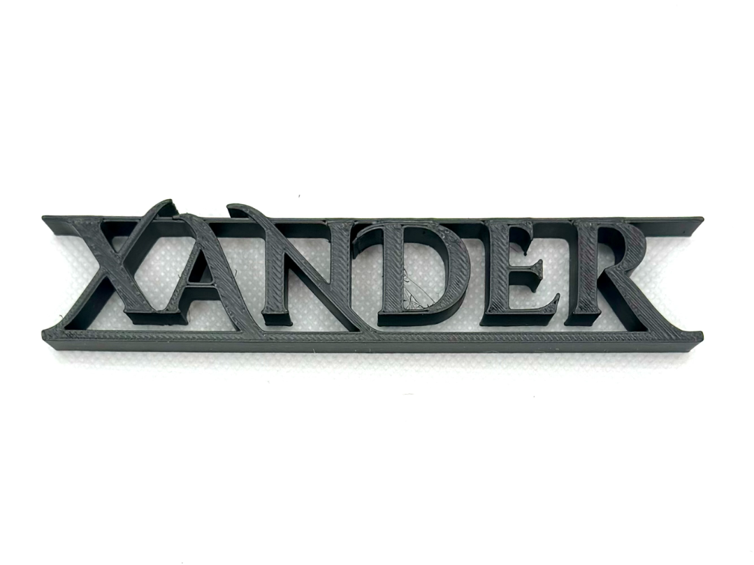 BoldName Custom Nameplate – Xander Edition