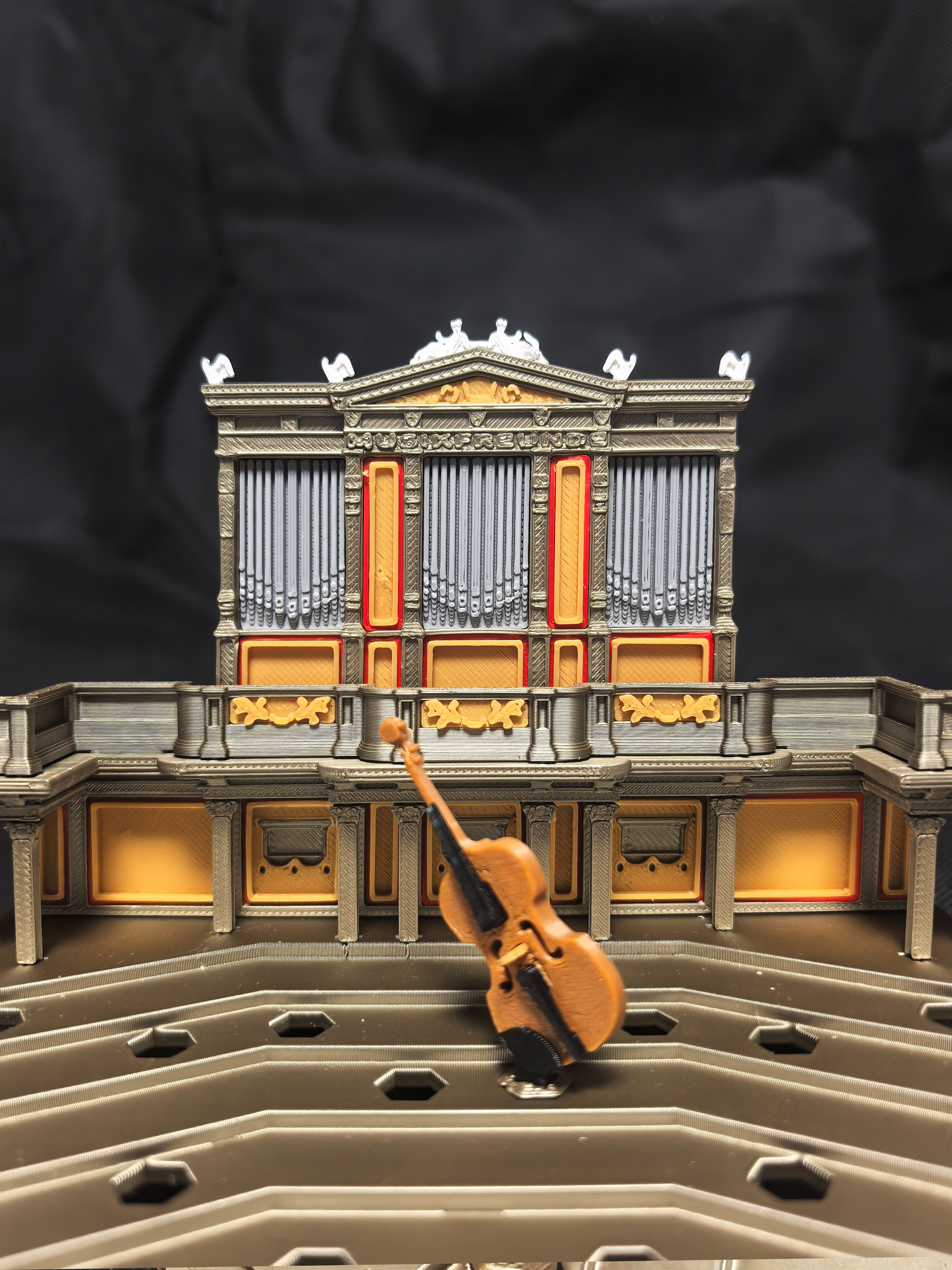 Miniatura 4 do modelo 3D 小小音乐厅-金色大厅-微缩模型