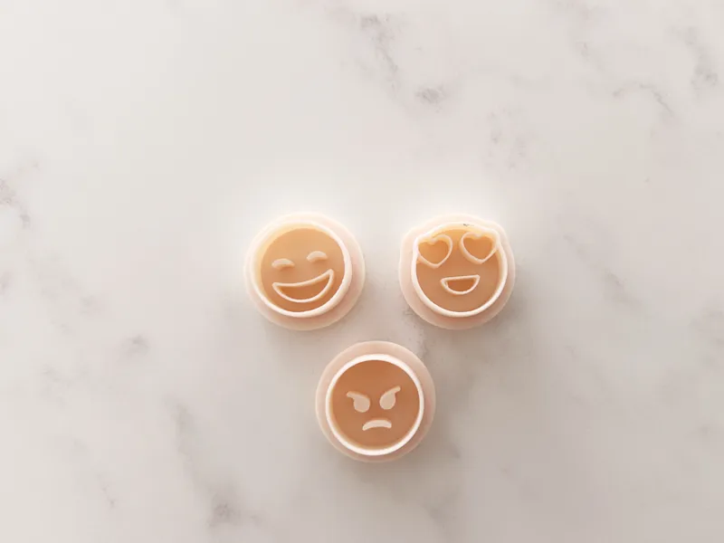 Emoji Polymer Clay Cutters | stud earrings