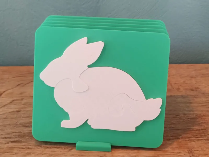 Rabbit toddler silhouette puzzle