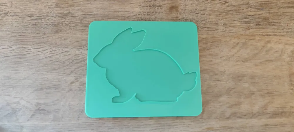 Rabbit toddler silhouette puzzle - Free 3D Print Model - MakerWorld