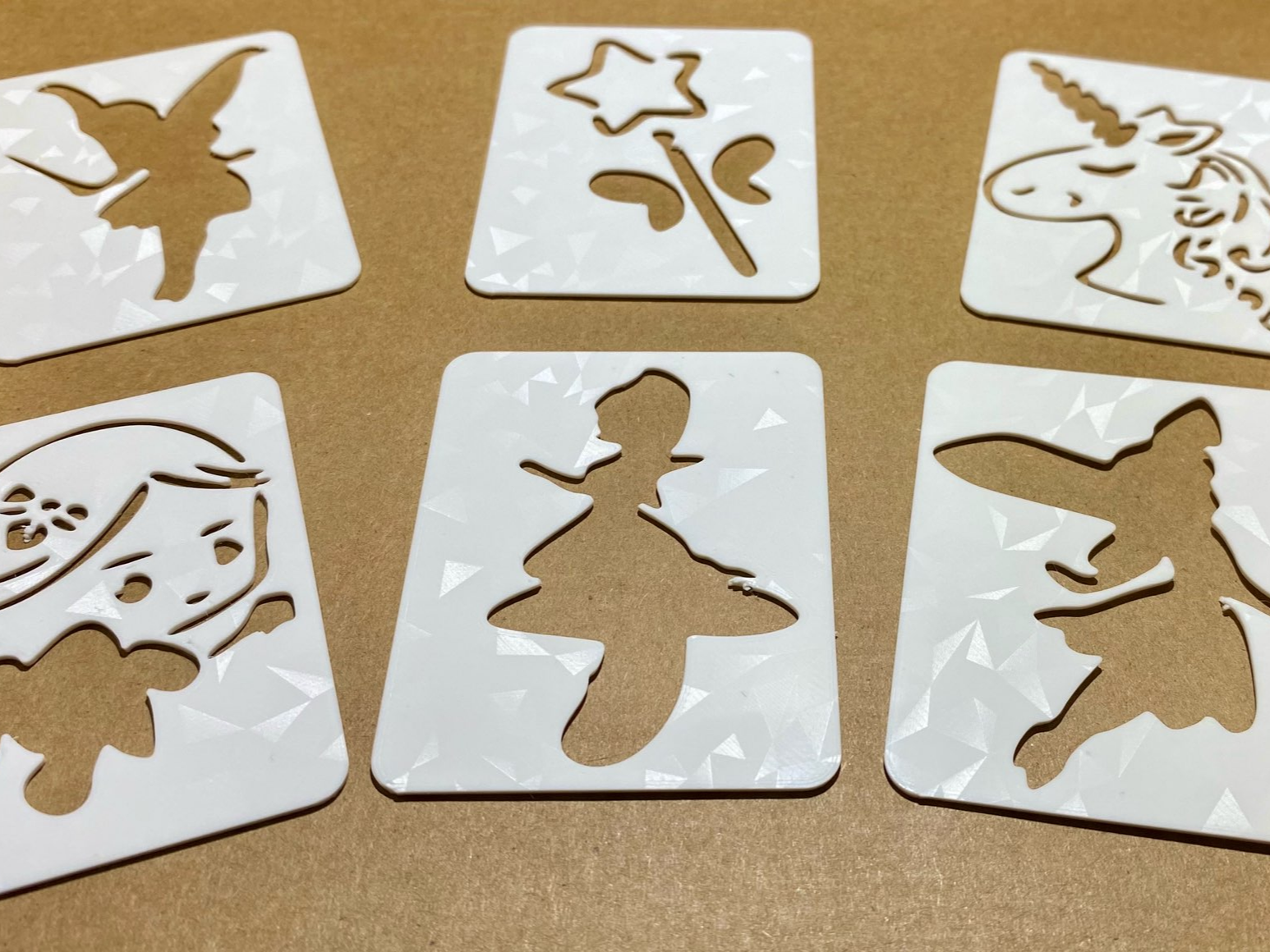 Montessori Template Kids Stencils fairy unicorn