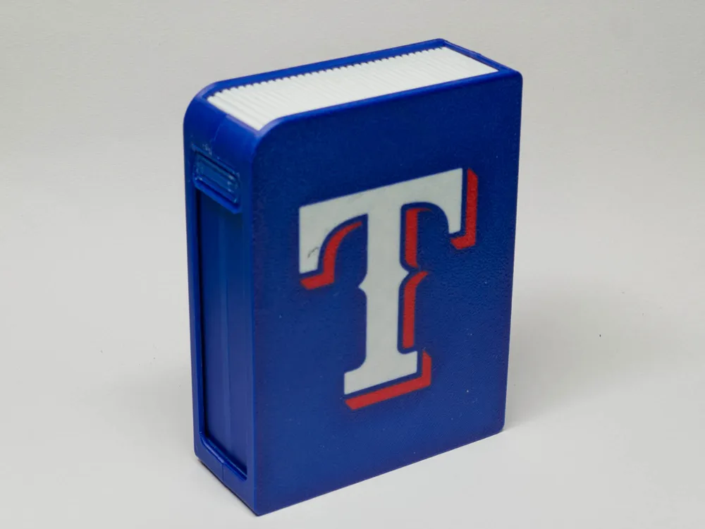 Baseball Card Box - Texas Rangers - Free 3D Print Model - MakerWorld