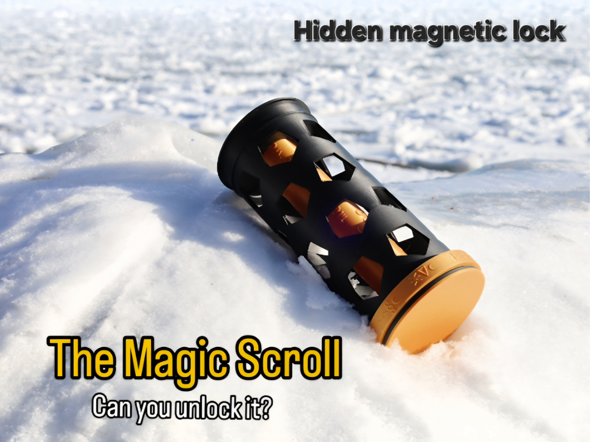 Puzzle Magic Scroll, with Secret Compartment 