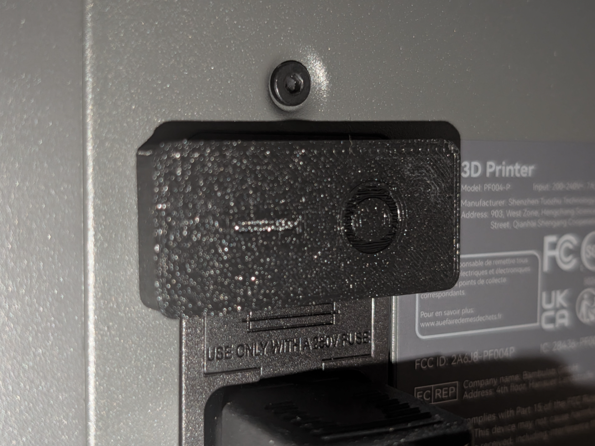 X2D power switch cover