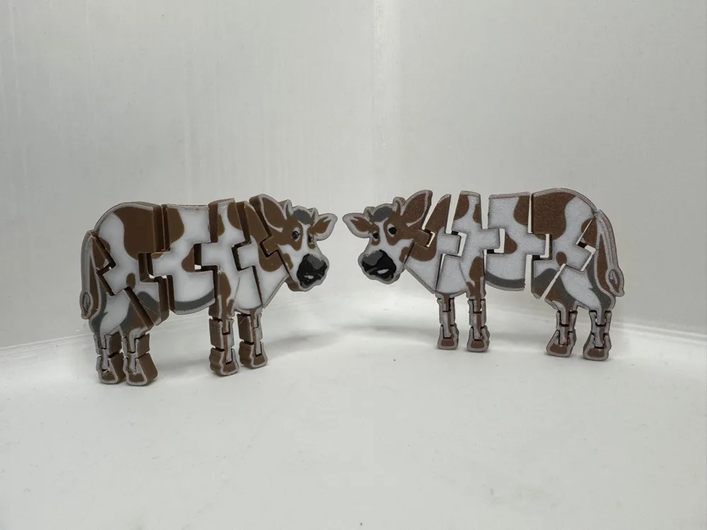 articulated flexi cow fidget toy - Free 3D Print Model - MakerWorld