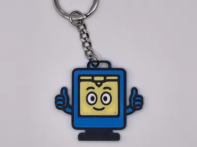Happy 3D Printer Buddy Keychain