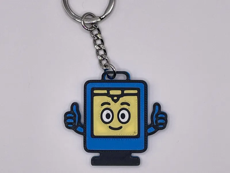 Happy 3D Printer Buddy Keychain