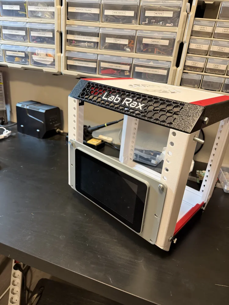 Raspberrypi 7'' screen 10'' rack mount(Lab Rax) - Free 3D Print Model ...